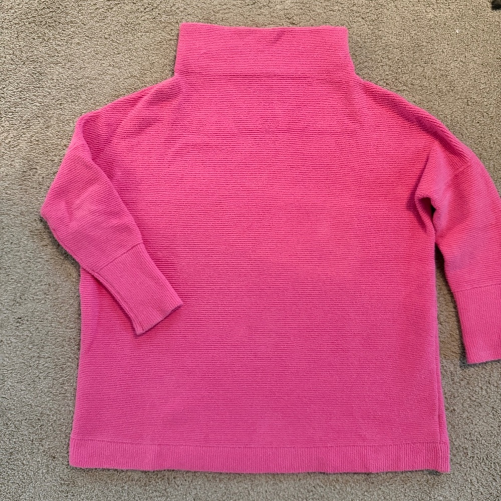 Free People Ottoman Slouchy Tunic Sweater Pink XS